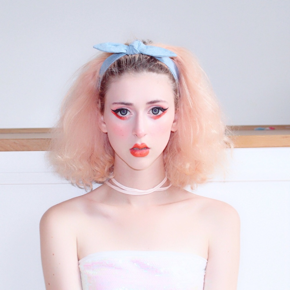 Kawaii bow denim chambray knotted bow headband